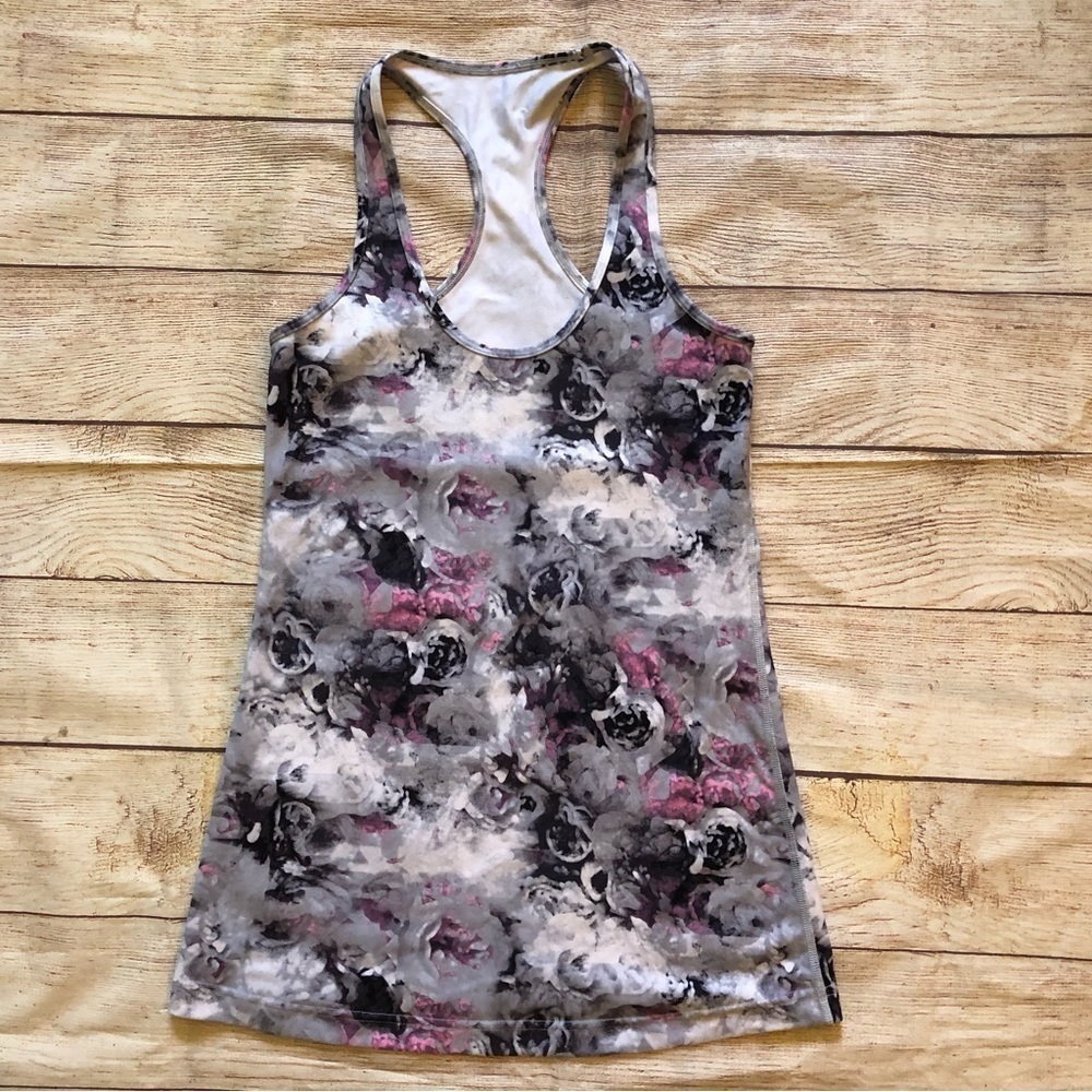 Lululemon Cool Racerback - Moody Mirage White Deep Navy